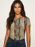 Statement T-shirt met vintage print