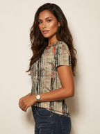 Statement T-shirt met vintage print