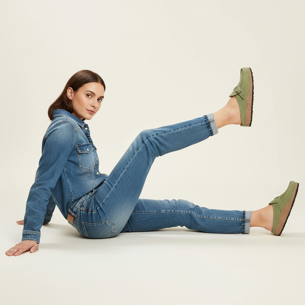 Suède sandalen met verstelbare gesp voor dames