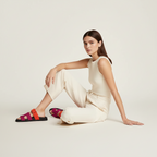 Teenslippers met comfortabel voetbed voor dames in tropical