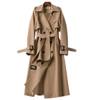 Trenchcoat met strikceintuur en dubbele knoopsluiting voor dames