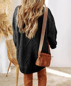 Trui jurk met kabelstructuur en oversized pasvorm voor dames