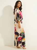 Tweedelige set met artistieke bloemenprint voor dames