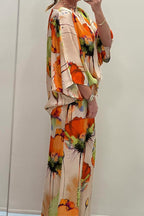 Tweedelige set met artistieke bloemenprint voor dames