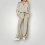 Tweedelige set met ritssluiting en wijde broek voor dames