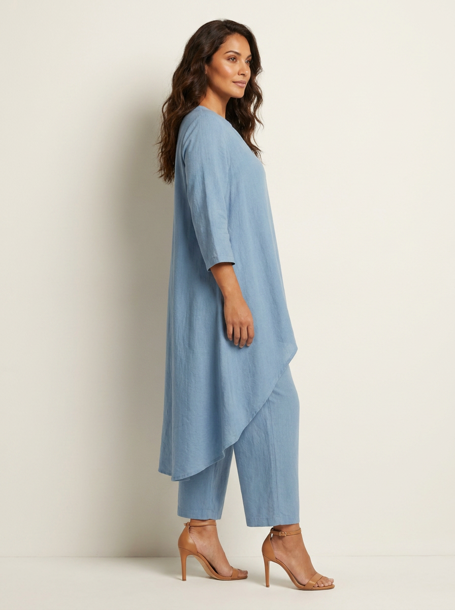 Tweedelige set met tuniek en losse broek voor dames