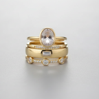 Vintage ringenset met goudkleurige afwerking