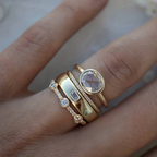 Vintage ringenset met goudkleurige afwerking