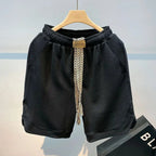 Waffle knit short met elastische tailleband voor dames