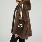 Winterjas met capuchon en imitatiebont voor dames
