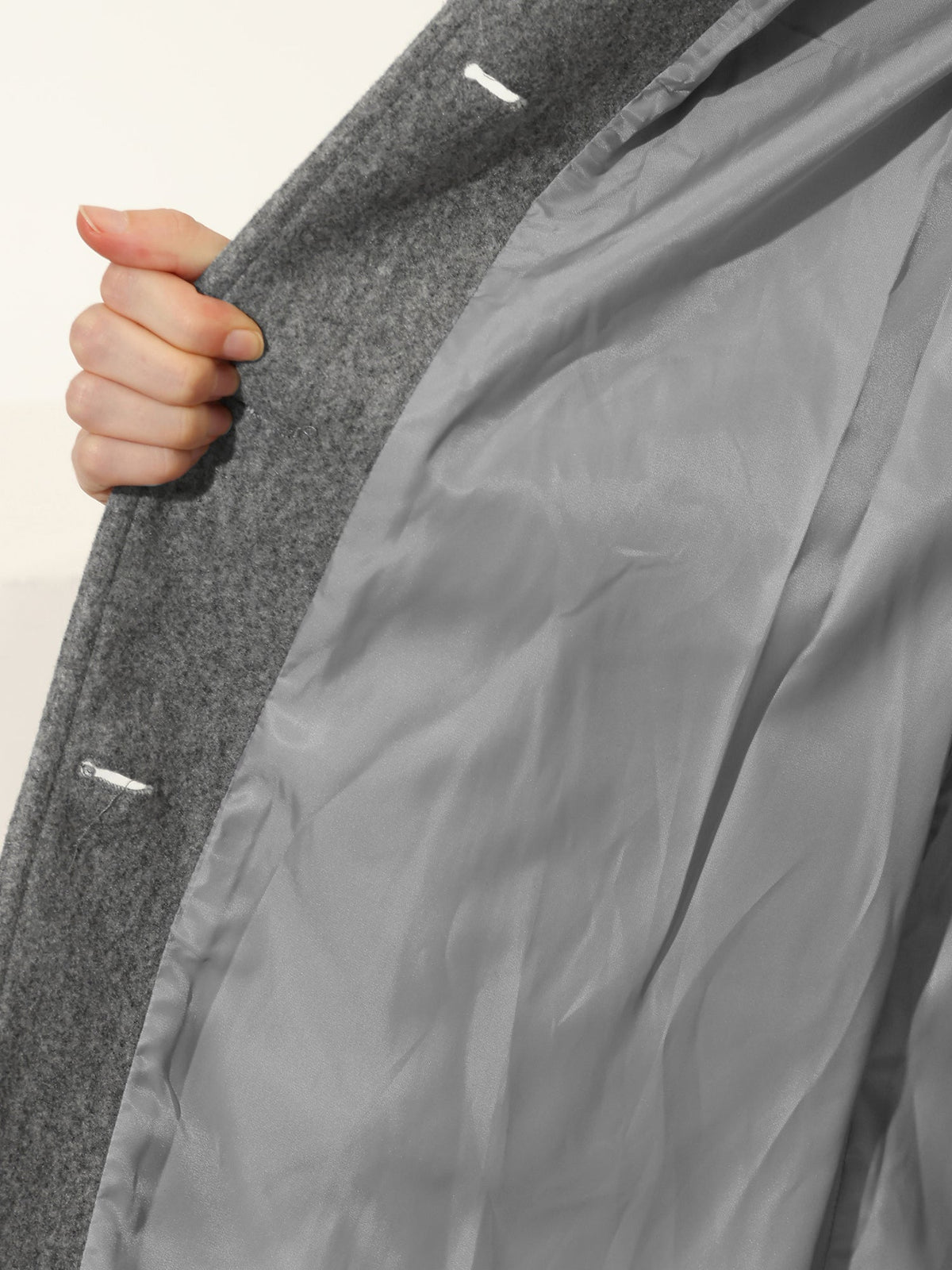 Winterjas met knoopsluiting en steekzakken voor dames